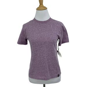 T&B Basic Purple Tee Girls Youth Size 7/8 Short Sleeve Crew Neck Stretch Shirt